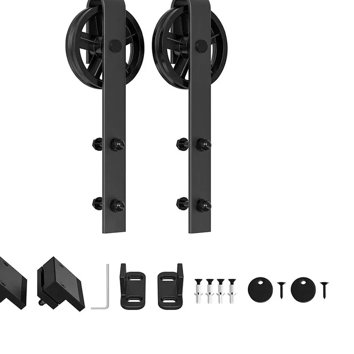 Sliding Barn Door Hardware Hanger Tracks Set, Kitchen Track Kit, Track System, Carbon Steel