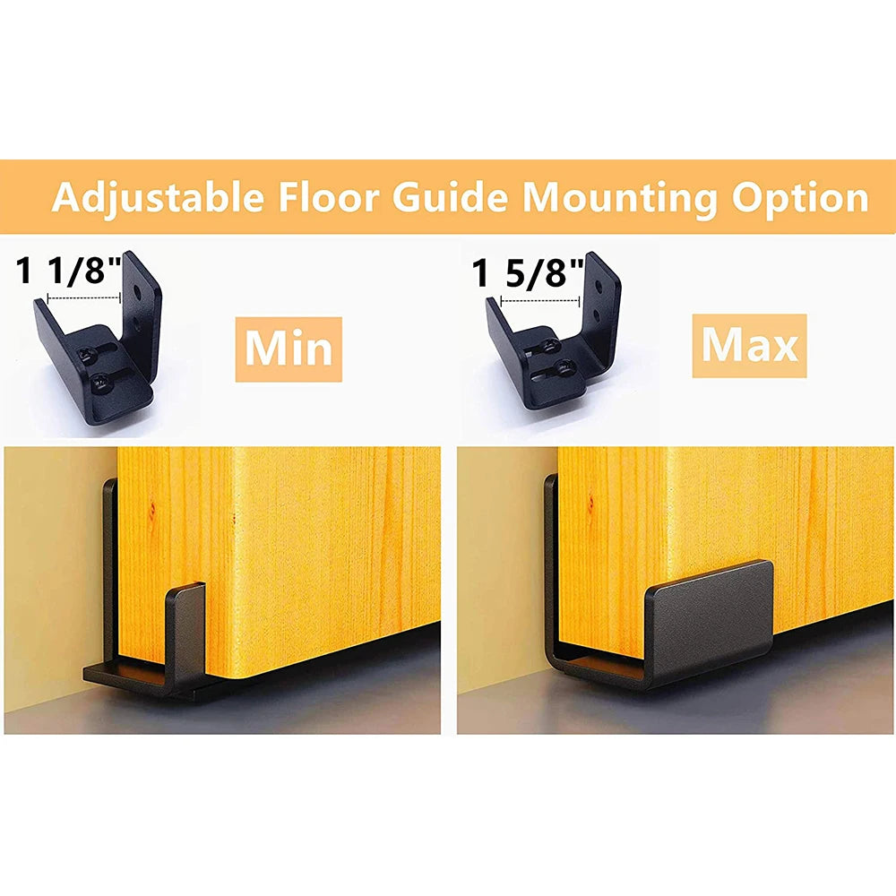 LWZH Bypass Mini Cabinet Hardware Kit Barn Door Hardware Sliding Door Hanger System for Double Door 24-96inch