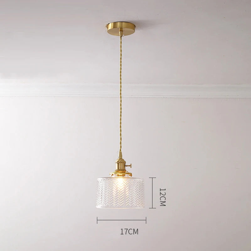 Suspension Green Stripe Glass Chandelier E27 Restaurant Pendant Light For Dining Room Kitchen Cafe Bedside Hanging Lamp Fixtures