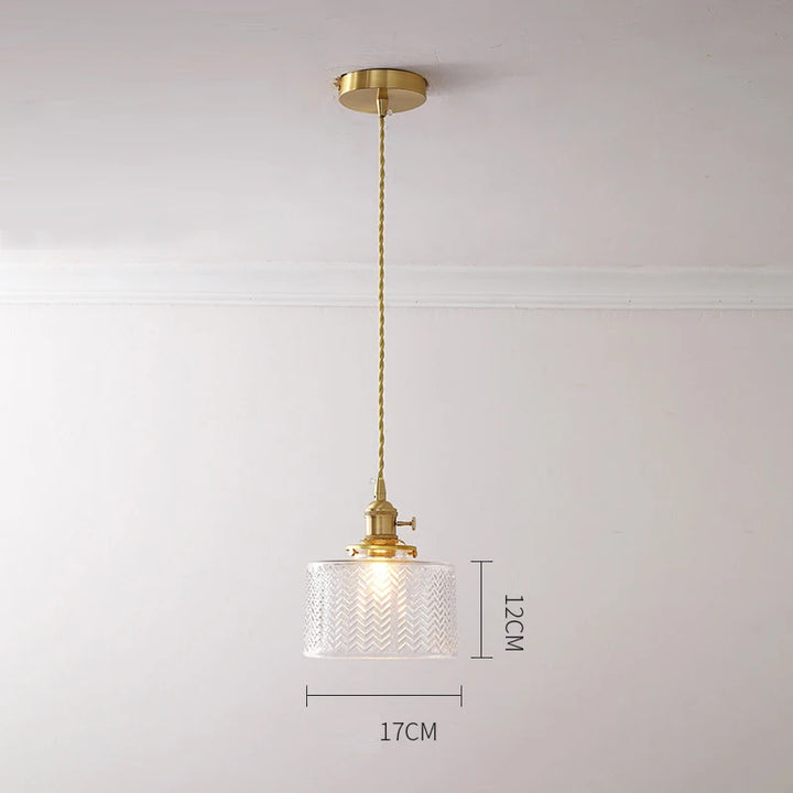 Suspension Green Stripe Glass Chandelier E27 Restaurant Pendant Light For Dining Room Kitchen Cafe Bedside Hanging Lamp Fixtures