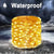 1pc Solar Curtain String Lights Outdoor Fairy Lights Solar Powered Twinkle String Lights 8 Modes For Home Garden P