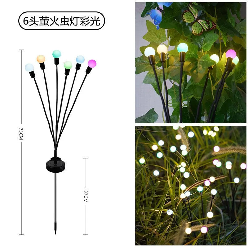 Led Solar Lights Outdoor Waterproof Moon Fire Fairy Lawn Garden Flamingo Lamp for Pathway Landscape Courtyard Garland Decoration