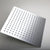 KEMAIDI Rainfall Bathroom Shower Head with Square Gooseneck Shower Arm Brass Wall Mount Shower Arm Bathroom Shower Head Set
