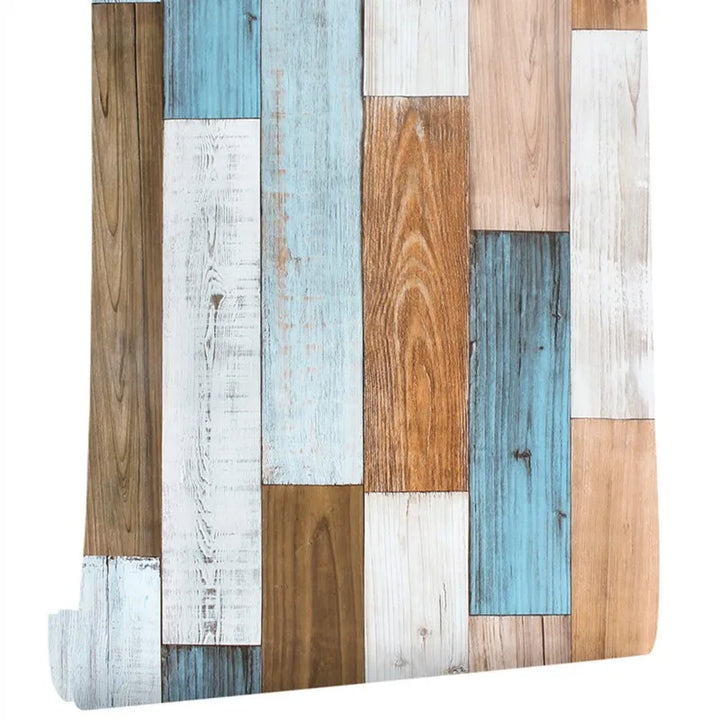 Wood Vinyl Wallpaper Roll Wood Grain Self Adhesive Wallpaper Kitchen Wardrobe Cabinet Furniture Contact Paper Renovation Door