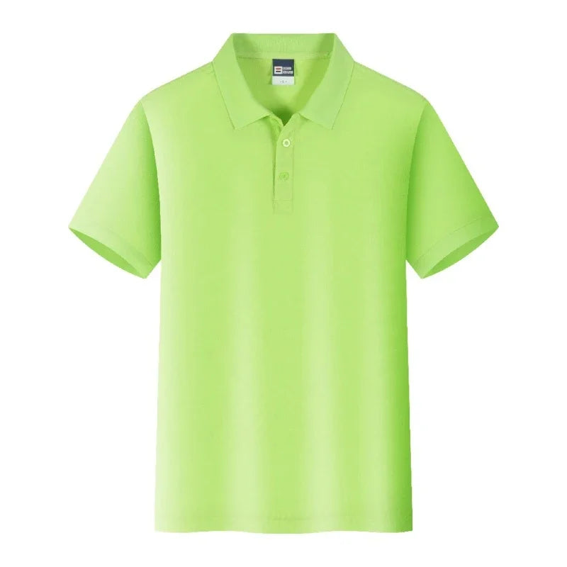 custom logo Summer New Men Polo Shirt  Short-sleeved Casual Solid Tops Custom Printing Your Own Design Photo or Logo Women Polos
