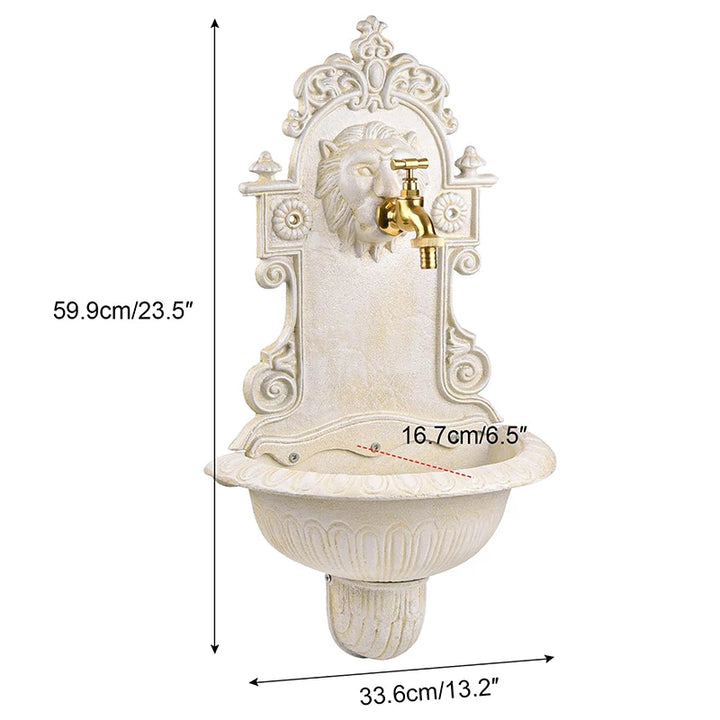 LXY high-grade cast iron sink garden courtyard wash basin courtyard pool decorative wall decoration