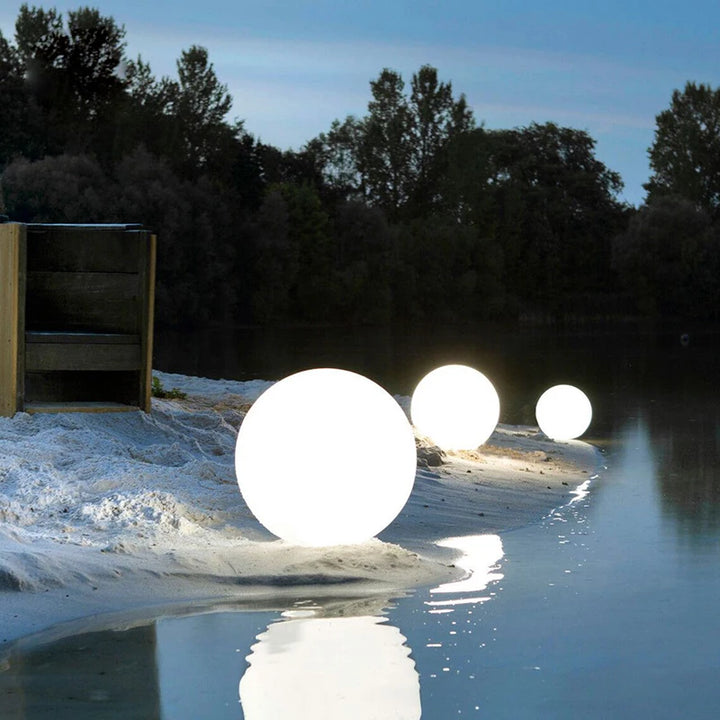 Garden Lights Outdoor LED Ball Lawn Lamp Waterproof Floating Courtyard Decoration Floor Path Landscape Ornament Color Lantern