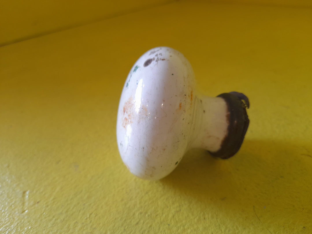 Antique Porcelain Door Knob(Missing Fixed Rose) 60Dia x 50H