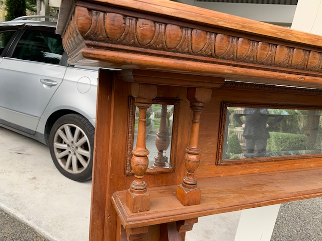 Ornate Fire Surround with Bevelled Mirror 1340H x 1680W