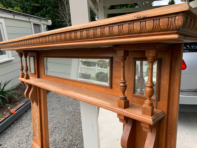 Ornate Fire Surround with Bevelled Mirror 1340H x 1680W