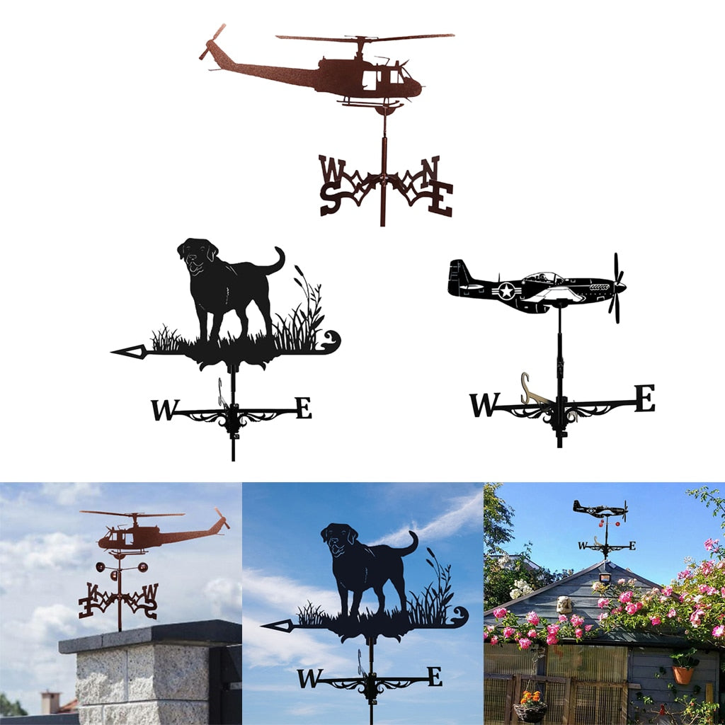 Weathervane Weather Vanes Roofs Retro Garden Stake - Eagle, Rooster, Dog, Ships, Witch, Horse, Planes, Motorbikes,  and Sasquatch