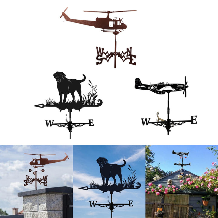 Weathervane Weather Vanes Roofs Retro Garden Stake - Eagle, Rooster, Dog, Ships, Witch, Horse, Planes, Motorbikes,  and Sasquatch