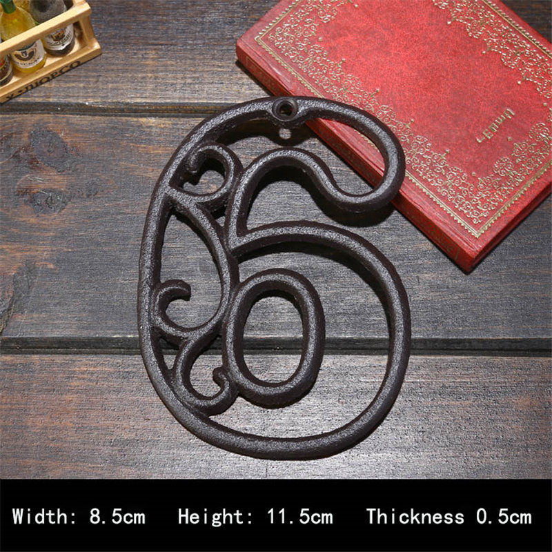 8cm Cast Iron Door Number