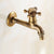 Antique Brass Wall Mount Single Lever Cold Water Sink Faucet/Washing Machine Tap