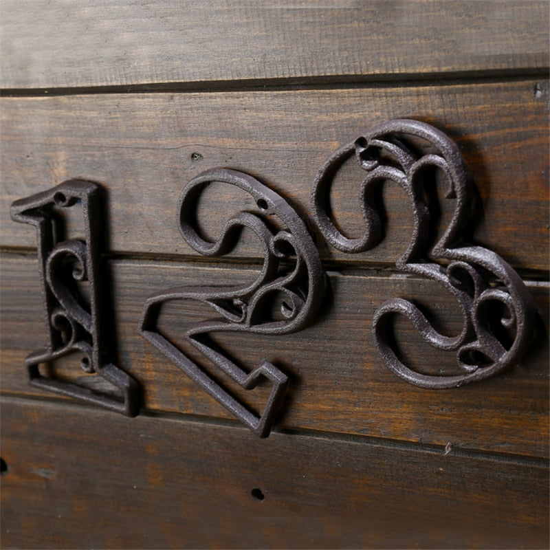 8cm Cast Iron Door Number
