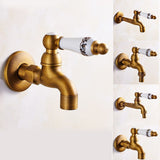 Antique Brass Wall Mount Single Lever Cold Water Sink Faucet/Washing Machine Tap