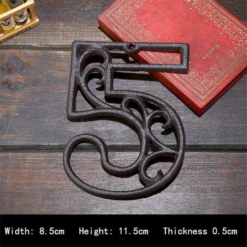 8cm Cast Iron Door Number