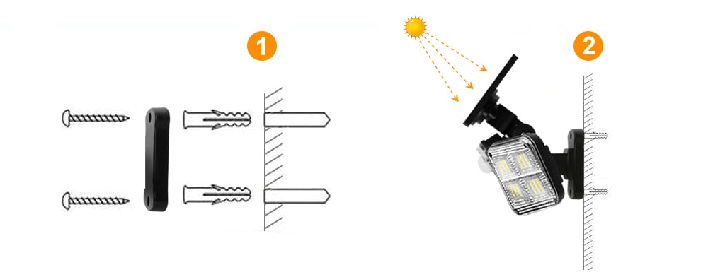 122/138/171/198/333 LED Solar Lights Outdoor Motion Sensor Human Induction Adjustable head IP65 Waterproof Solar Power Wall Lamp