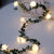 Rose Flower Vine String LED Lights Decoration Green Leaf Garland Battery/USB/Solar Powered 3m 5m 10m Warm White Fairy Lights