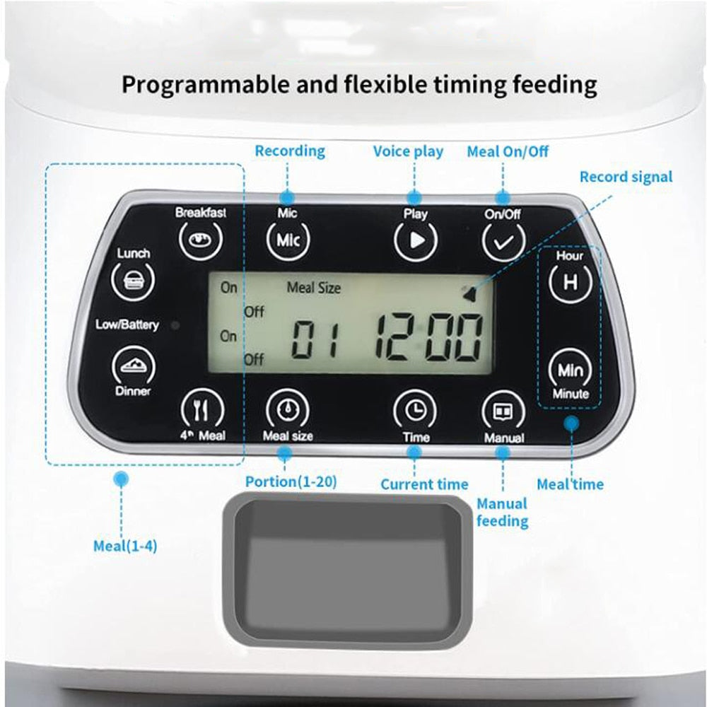 Automatic Dog And Cat Feeder 3.5 Liters Dry Food Dispenser Plus 2L Water Feeder Suitable For Small And Medium Pet Smart Feeders