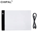CHIPAL Mini A4 LED Drawing Board Light Box Pad Graphics Digital USB Writing Painting Art Graphic Tablet