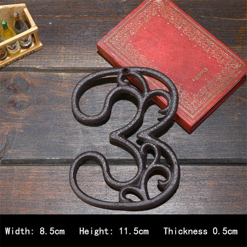 8cm Cast Iron Door Number