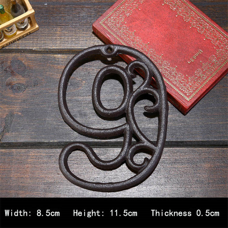 8cm Cast Iron Door Number