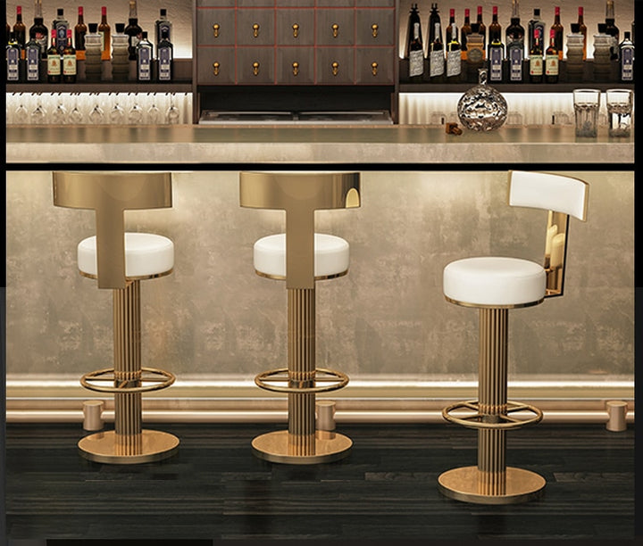 Bar Stools Counter Height Adjustable Swivel Bar Chair Modern Stainess Steel Kitchen Counter Stools Dining Chairs Set