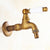 Antique Brass Wall Mount Single Lever Cold Water Sink Faucet/Washing Machine Tap