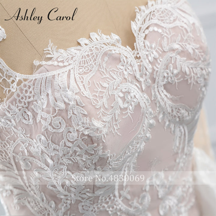 Ashley Carol Sexy Mermaid Wedding Dress 2023 Sweetheart Long Sleeve Detachable Train 2 In 1 Lace Wedding Gowns Vestidos De Novia