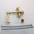 KEMAIDI Ceramic Bowel Basins -  Polished Golden Faucet Tap Set Golden Ceramic Lavatory