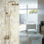 Antique Brass Wall Mounted Rain Shower Faucet Mixer Set with Bathroom Shower Faucet Hand Shower Sprayer Brs177
