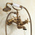 Brass Bathroom Bath Faucet Mixer Porcelain Tap Wall Mounted Hand Held Shower Head Kit Shower Faucet Sets
