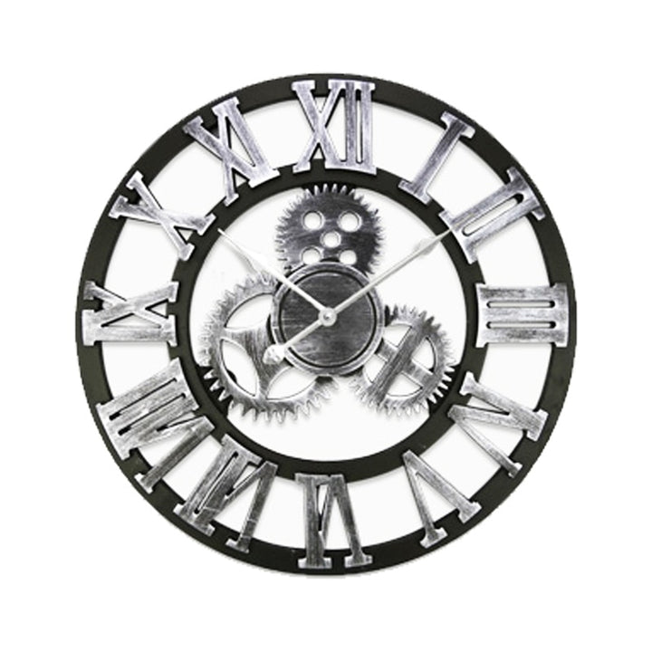 Creative Outdoor Garden Wall Waterproof Vintage Hollow Gear Arabic Numeral Clock