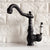 Black Oil Rubbed Brass Swivel Spout Single Handle Faucet Basin Mixer Tap