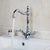 KEMAIDI Bathroom Faucet Polished Chrome 2 Handles Swivel Hot And Cold Mixer Tap Brass Basin Faucet Bathroom Sink Mixer