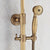 Antique Brass Bathroom Rainfall Shower Faucet Set Mixer Tap With Hand Sprayer Wall Mounted Brs171