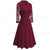 Nice-forever Autumn Solid Color with Hollow Out Lace Patchwork Retro Dresses Business Party Flare Swing Women Dress A234