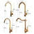 Antique Brass Finish Kitchen Faucet Bronze Single Handle Hot and Cold Water Sink Tap 360 Swivel Bathroom Sink Mixer Taps EK5013