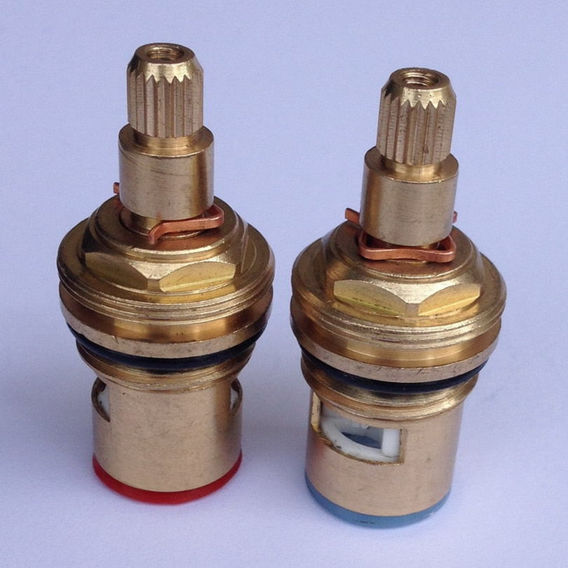 1/2&quot; Replacement Brass Ceramic Disc Tap Valve Quarter Turn Cartridges Gland Insert 20 Teeth Bathroom Faucet Accessory Kba501