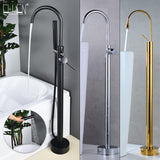 Antique Bronze Floor Stand Bath Faucets Bathtub Hot Cold Water Mixer Flooring Faucet Black / Chrome/Gold Finished  MLB2004