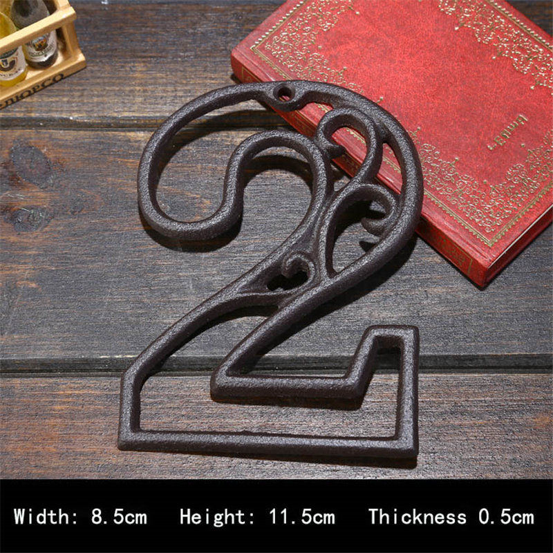 8cm Cast Iron Door Number