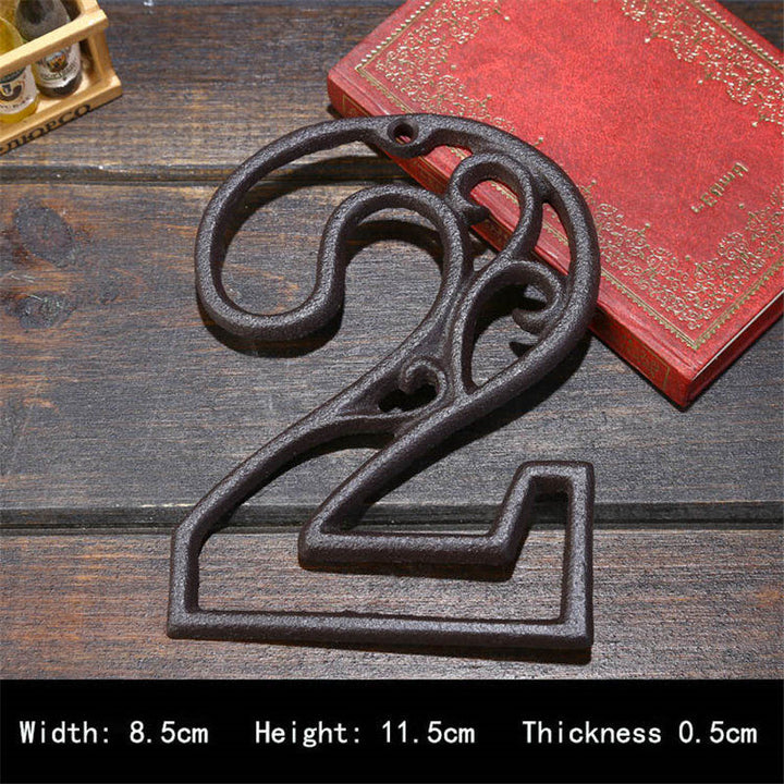 8cm Cast Iron Door Number