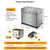 Biolomix Stainless Steel 1KG 19-in-1 Automatic Bread Maker 650W Programmable Bread Machine with 3 Loaf Sizes Fruit Nut Dispenser