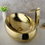 KEMAIDI  Golden Luxury Ceramic Washbasin Combine Mixer Faucets Set