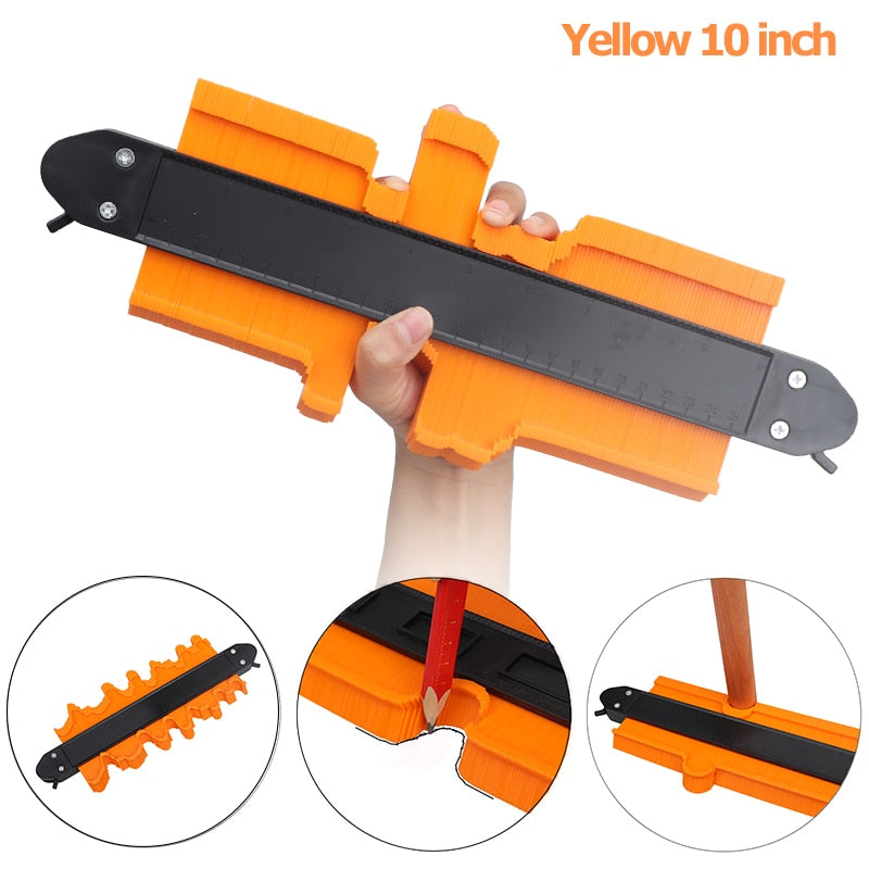 Onnfang 5/10inch With lock Copy Gauge Duplicator Contour Scale Template Tiling Measuring Ruler