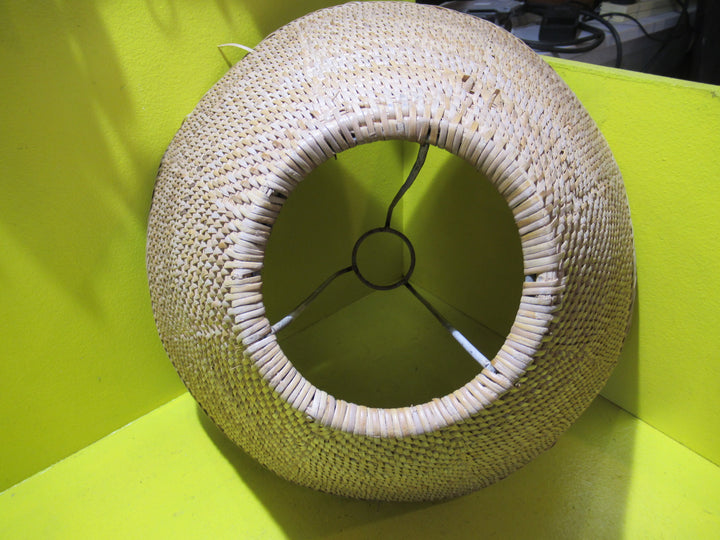 Malayan Style Lamp Shade & Wooden Lamp   shade 265H x 410W  Lamp  1000H x 140W