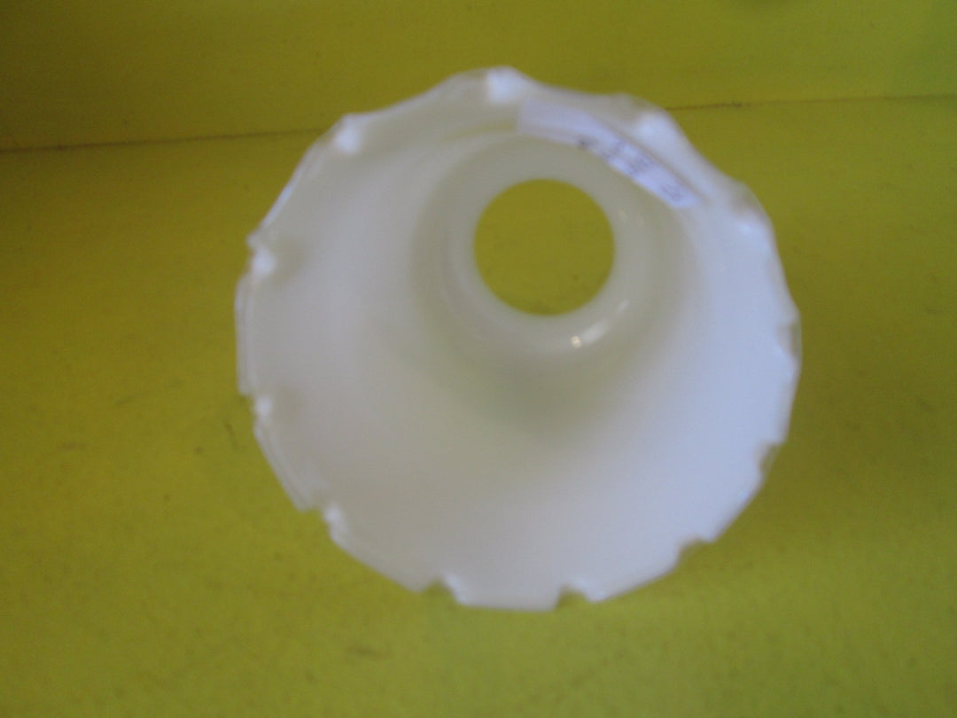 Petite Bell Shaped Milky Frosted Light Shade with Lightly Frilled Edging  450H x 450W
