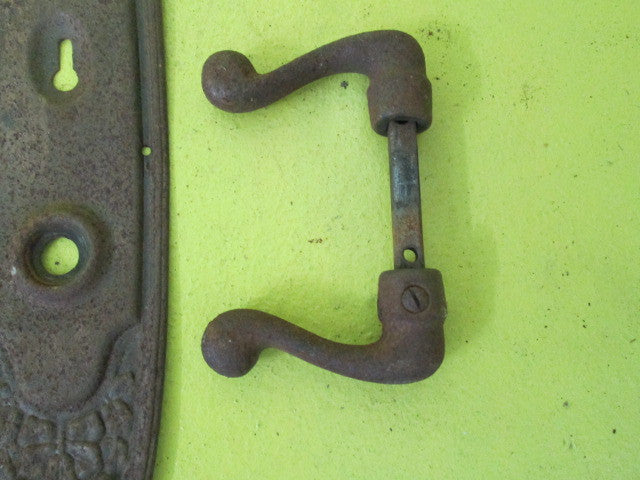 Ornate Plate with Lever Handle