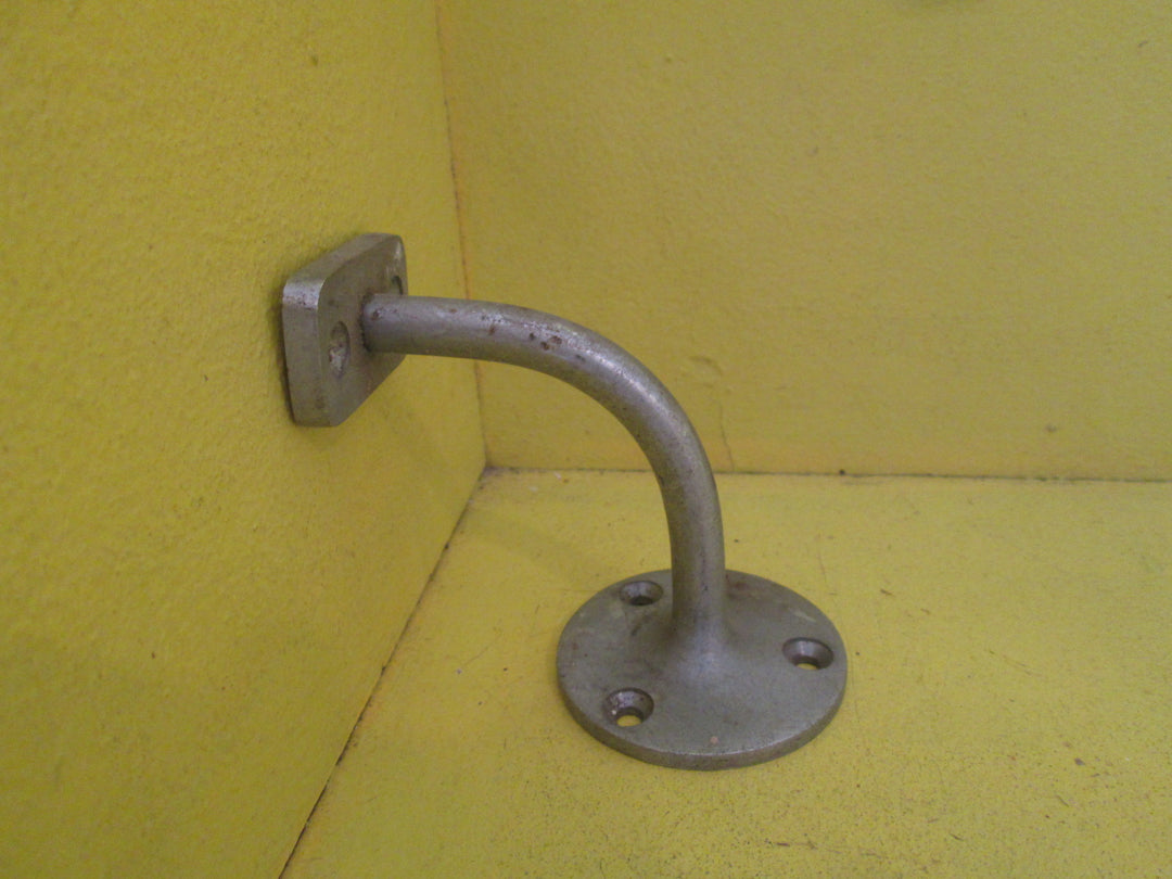 Brushed Steel Bannister Brackets (set)  80H x 65D/Plate 50 Dia